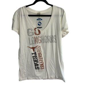 New Agenda 92 Women's XL Texas Longhorns‎ V-neck Shirt NWT